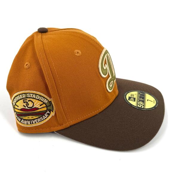 New Era 59FIFTY Los Angeles Dodgers Logo Fill Low Profile Fitted Hat Size 7 - Picture 3 of 8